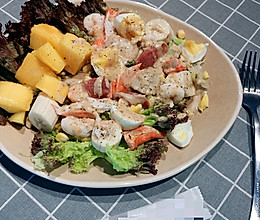 #丘比芝麻培煎#-水果海鲜沙拉的做法