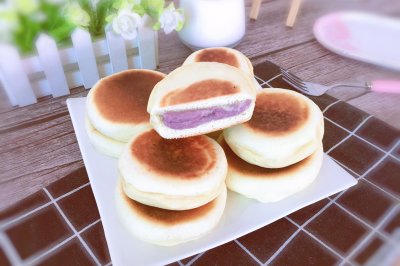 低脂又营养的紫薯芋泥饼