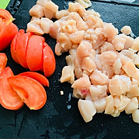 #全电厨王料理挑战赛热力开战！#番茄鸡丁&香菇包菜的做法图解1