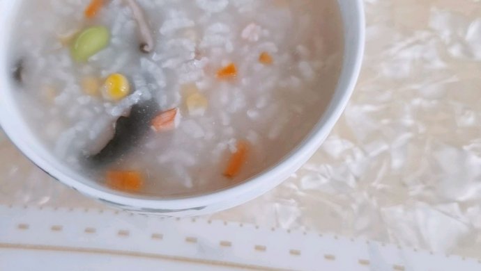 虾仁时蔬粥
