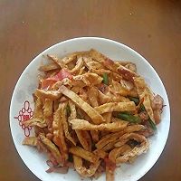肉丝炒豆腐干的做法图解5