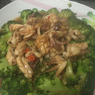 鱿鱼炒菜花