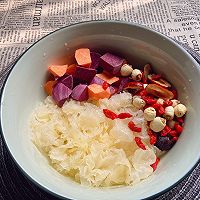 紫色的银耳羹，“赛燕窝”的做法图解2