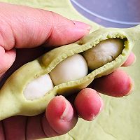勾起宝宝食欲超可爱的豌豆荚馒头好吃又好看的做法图解11