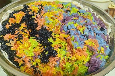 彩色糯米饭（纯植物染色的壮族美食）
