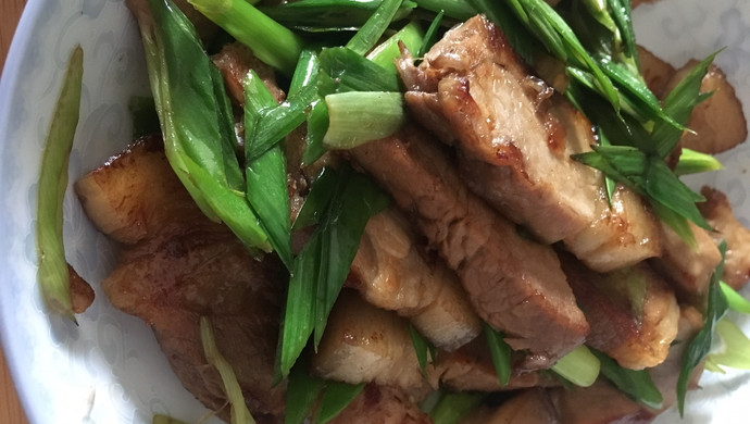 蒜苗炒猪肉