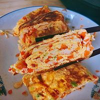 100道减肥餐—5道:胡萝卜蟹肉厚蛋烧！的做法图解15
