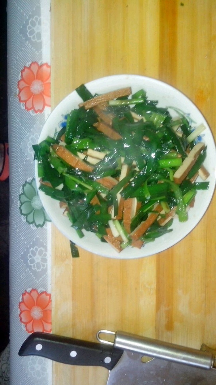 韭菜豆腐干的做法