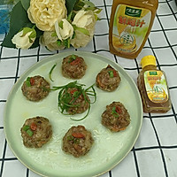 #鸡汁入家宴 感恩正当“食”#清蒸肉沫萝卜丸子的做法图解27