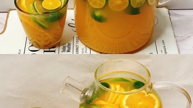 让维c爆炸！巨好喝的鲜橙柠檬茉莉绿茶，这样做超简单！的做法