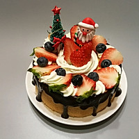 巧克力淋边圣诞裸蛋糕#安佳烘焙学院#的做法图解11