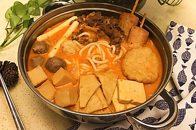 韩式年糕芝士部队锅