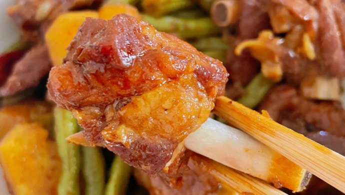 排骨炖豆角，吃不腻的家常菜！