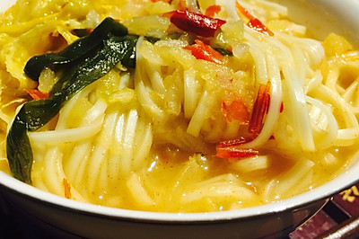 韩式泡菜面条汤