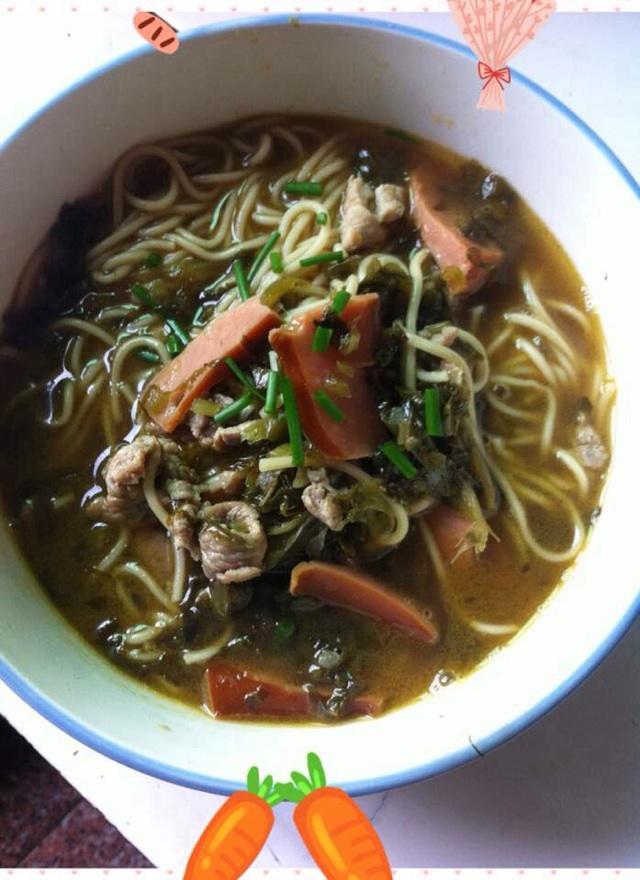 雪菜肉丝面