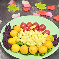 #春季食材大比拼#水果蔬菜紫薯拼盘的做法图解5