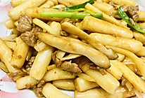 #轻饮蔓生活#不加味精的三丝炒年糕的做法