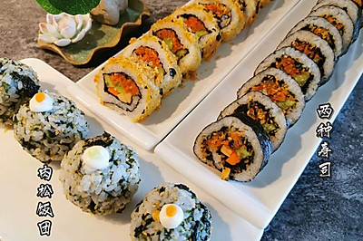 传统和反转寿司&饭团