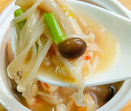 瑶柱大虾菌菇汤 12+宝宝辅食的做法