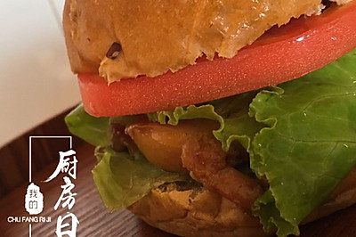 照烧鸡腿汉堡的