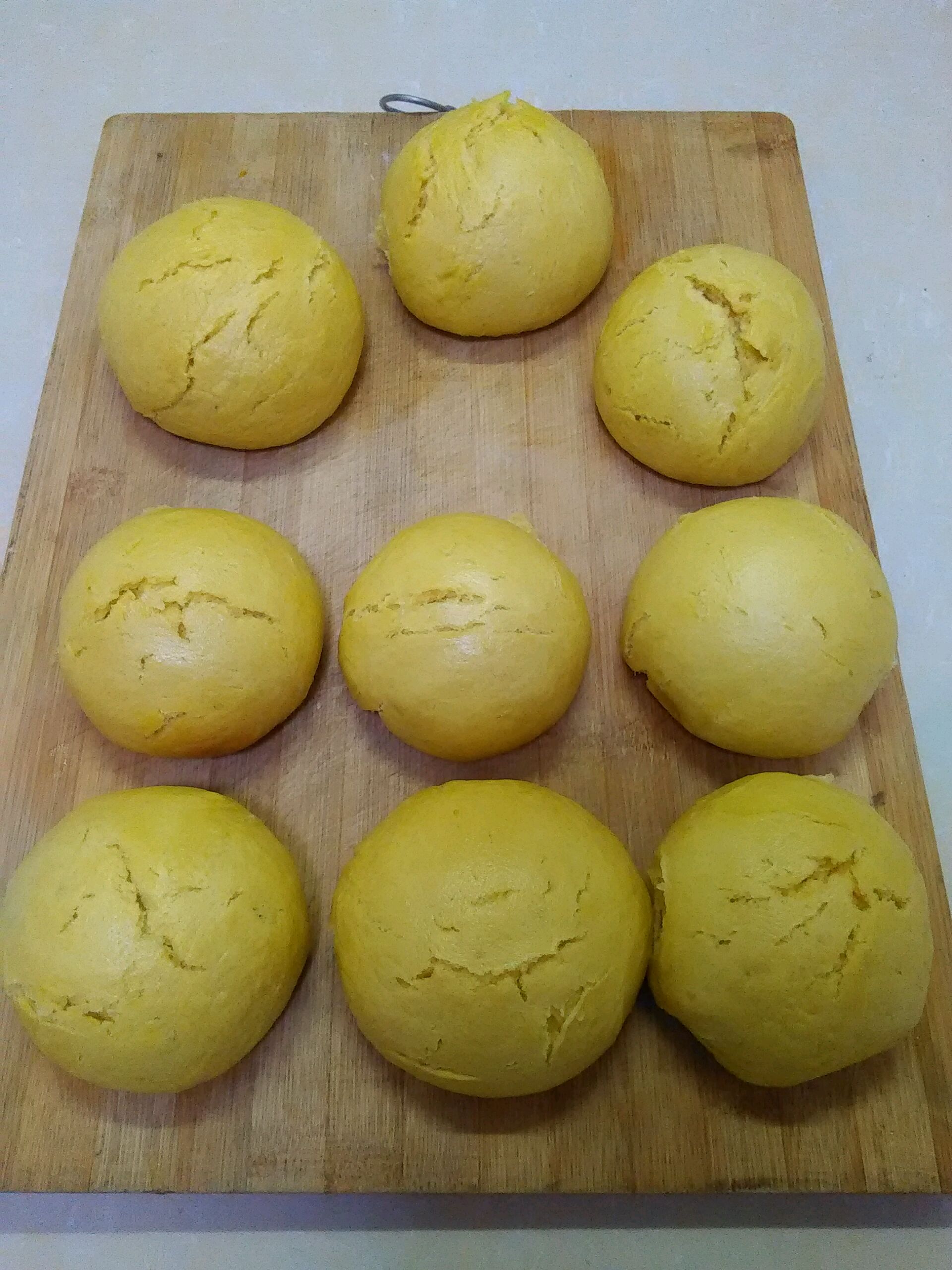 Steamed bun with golden melon