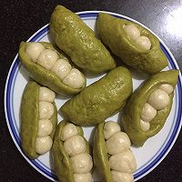 造型馒头：可以剥皮的豌豆荚的做法图解15
