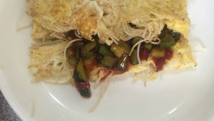 挂面鸡蛋煎饼