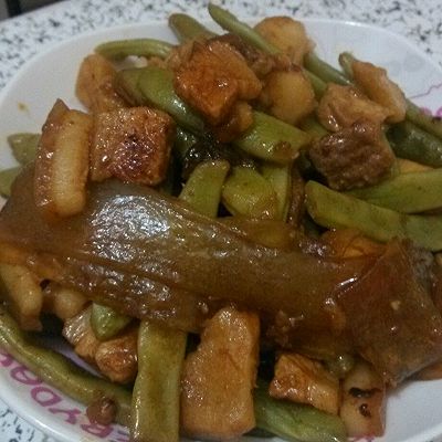 土豆豆角炖肉