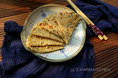 快手早餐饼:黑芝麻虾皮麦麸饼