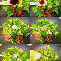 #我的夏日味道vlog#西兰花炒火腿的做法图解5