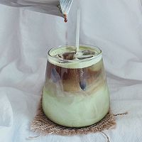 抹茶拿铁的做法图解4