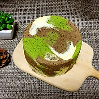 迷彩戚风蛋糕（6寸）的做法图解13