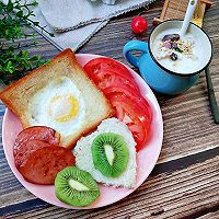 #女神野餐记#爱心煎蛋吐司早餐的做法图解8