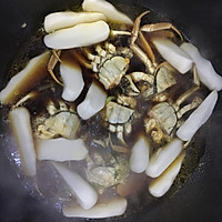 毛蟹炒年糕的做法图解4