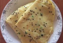 简易早餐---芝麻香葱鸡蛋饼的做法