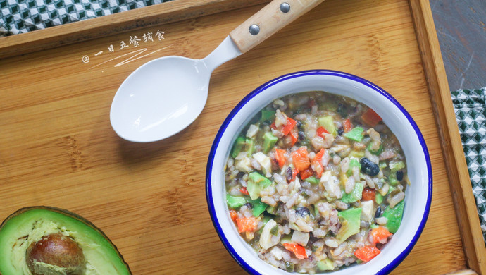 豆腐牛油果红椒软饭——宝宝主食系列