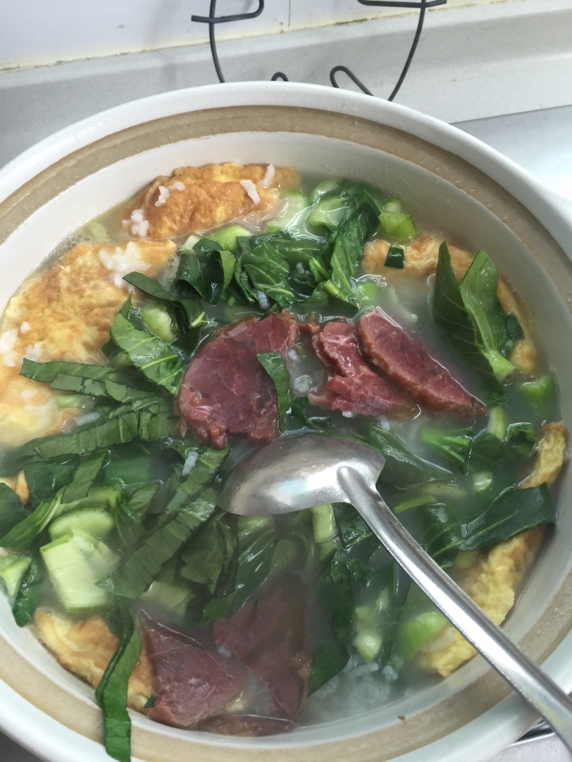 菜粥的做法图解2