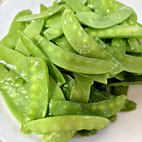 蒜香荷兰豆的做法图解3