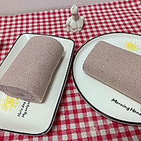 紫薯蛋糕卷水果奶油瑞士卷老少皆宜下午茶的做法图解16