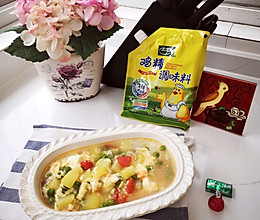 #感恩节烹饪挑战赛#豌豆鸡蛋浓汤的做法