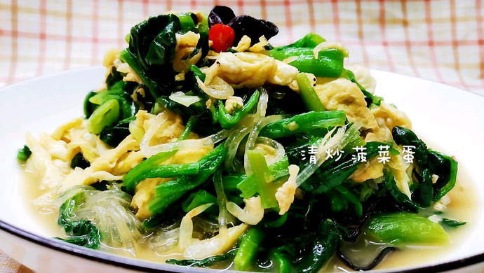 健康的菠菜炒鸡蛋