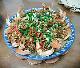 蒜泥蒸虾的做法