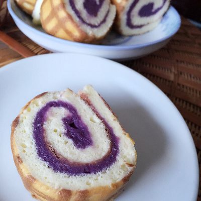 酸奶紫薯蛋糕卷—夏天到咯