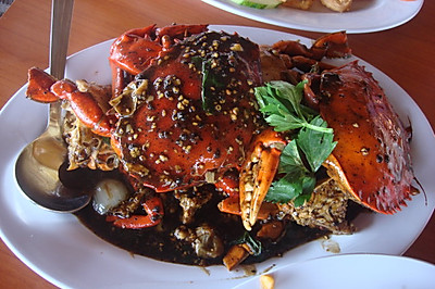 新加坡黑胡椒螃蟹（黑胡椒汁版）