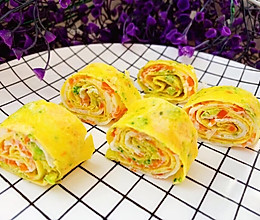 宝宝辅食食谱   双色蛋卷的做法