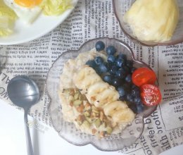 【快手健康轻食】蓝莓燕麦粥#单挑夏天#的做法
