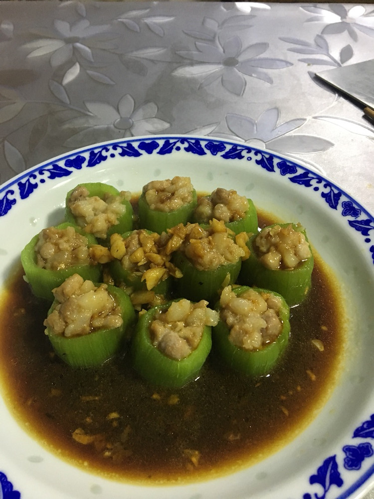 肉沫蒸丝瓜的做法