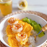 16+8轻断食｜盐渍青瓜滑蛋虾仁饭的做法图解9
