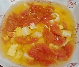 无油低盐西红柿鸡蛋豆腐汤的做法