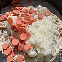 #烘焙美学大赏#奶油蘑菇香肠烩饭的做法图解8
